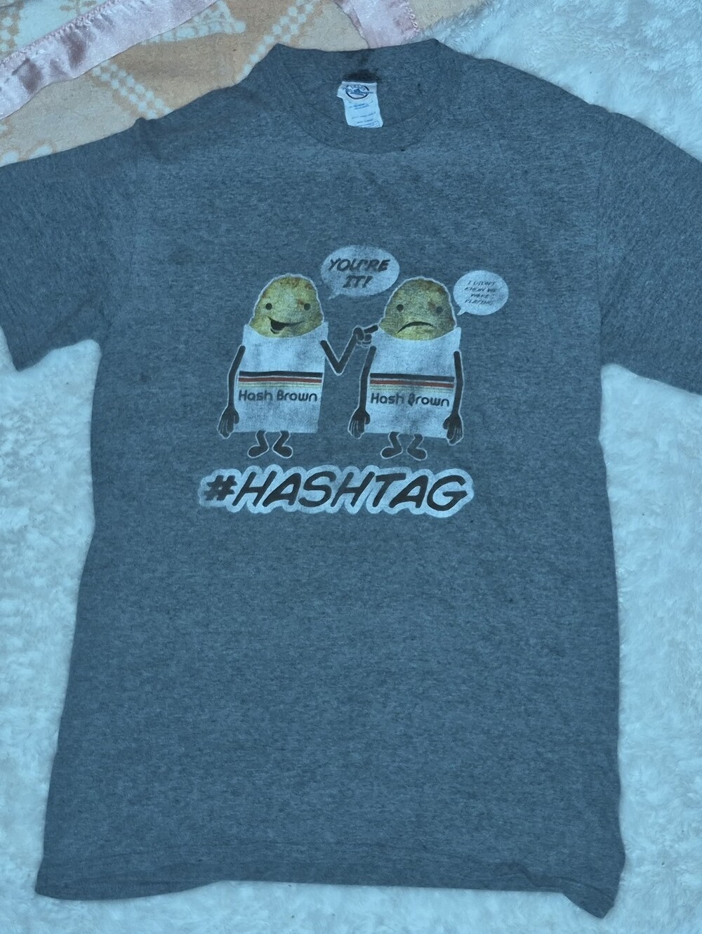 Delta Gray #HASHTAG Hash Brown Graphic Tee.